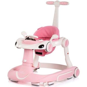 Premergator 5 in 1 pentru copii Chipolino Happy Walker Pink cu sezut ajustabil pe inaltime, maner parental detasabil, panou muzical imagine