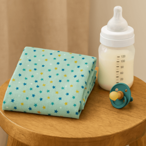 Set 2 scutece din finet pentru bebelusi Starry Sky Mint 70x80 cm imagine