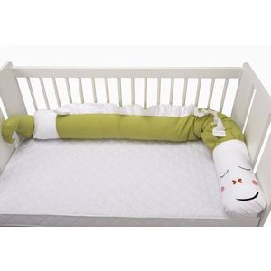 Protectie laterala pentru patut Somnart Dragon verde 25 x 180 cm imagine