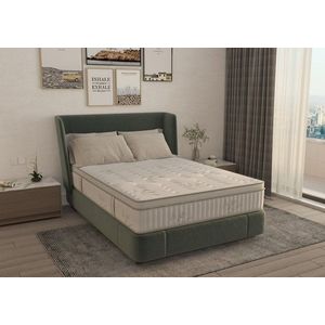 Saltea cu memorie si arcuri Bambus Super Confort Pocket Multilayer 140 x 200 x 25 cm cu husa matlasata imagine