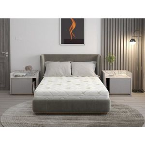 Saltea din spuma poliuretanica Somnart Confort 4Family Aloe Vera 140 x 190 x 14 cm cu husa detasabila imagine