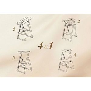 Scaun de hranire multifunctional 4 in 1 Neno Sapori Black imagine