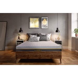 Saltea cu memorie si arcuri individuale Somnexpert Silver Evolution Pocket Spring 160 x 200 x 24 cm cu husa detasabila imagine