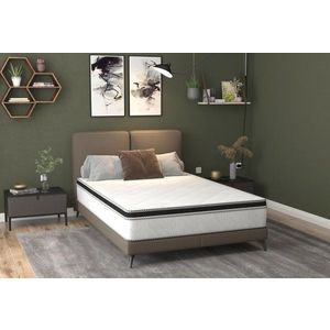 Saltea superortopedica Somnart Fermo 100 x 200 x 30 cm cu arcuri si husa matlasata imagine