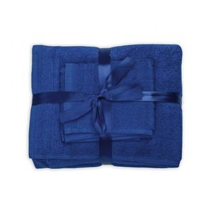 Set 3 prosoape din bumbac albastru Somnart pentru fata, corp si maini imagine