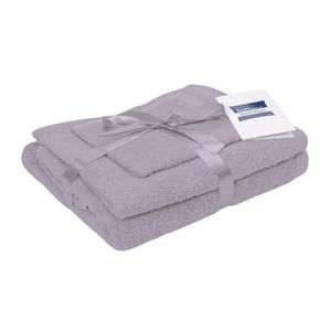 Set 3 prosoape din bumbac lila Somnart pentru fata, corp si maini imagine