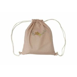 Set paturica, perna si rucsac Somnart cu broderie din in crem imagine