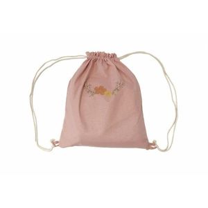 Set paturica, perna si rucsac Somnart cu broderie din in roz imagine