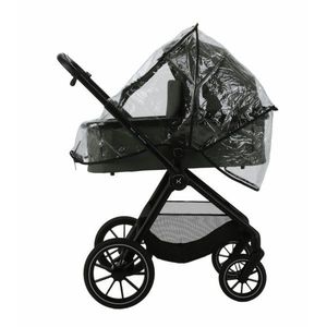 Carucior 2 in 1 pentru copii, Adamex Nova premium, doua piese distincte, suspensii, maner reglabil, roti mari anti-pana, greutate maxim admisa 22 kg, accesorii incluse, Verde imagine