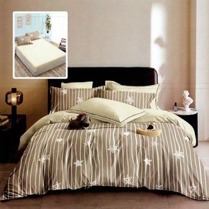 Lenjerie de pat din finet cu 6 piese, cearceaf pat cu elastic, cearceaf pilota 200 x 230 cm, 2 fete perna 50 x 70 cm si 2 fete perna 70 x 70 cm imagine