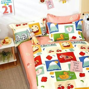 Lenjerie de pat Percale cu 3 piese, cearceaf pat clasic 160 x 240 cm, cearceaf pilota 150c x 220 cm, 1 fata perna 50 x 70 cm imagine