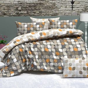 Lenjerie de pat 4 piese Somnart din bumbac cu cearceaf pat clasic, cearceaf pilota 200 x 230 cm si 2 fete perna 50 x 70 cm imagine