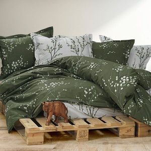 Lenjerie de pat 4 piese Somnart din bumbac cu cearceaf pat clasic, cearceaf pilota 200 x 230 cm si 2 fete perna 50 x 70 cm imagine