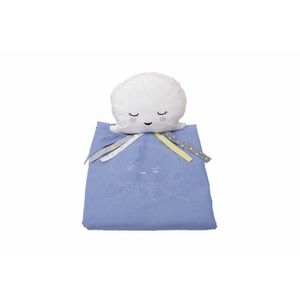 Set Somnart cu paturica brodata si perna meduza albastru imagine