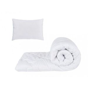 Set Somnart cu pilota 150 x 200 cm si 1 perna alba matlasata 50 x 70 cm imagine