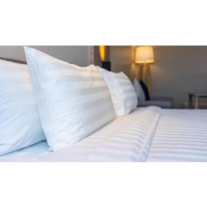 Fata de perna Somnart Domine din bumbac dungat damasc 50 x 70 cm imagine