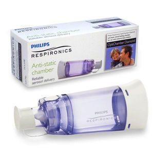 Set camera de inhalare Philips Respironics Optichamber Diamond cu masca S LiteTouch pentru copii 0-18 luni imagine