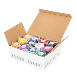 Set 12 bandaje elastice autoadezive Vitammy Autoband Multicolor tehnologie cu microfibre, fara lipici, rezistent la apa, 7.5 x 450 cm imagine