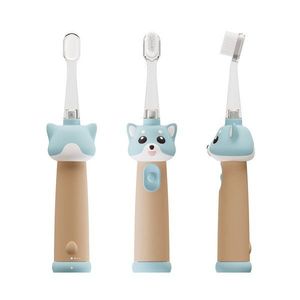 Periuta de dinti electrica Vitammy ePUPPY Bleu pentru copii 0-6 ani, cu lumina LED, 24.000 de miscari sonice pe minut, 2 capete periuta incluse, 2 moduri de functionare si timer imagine