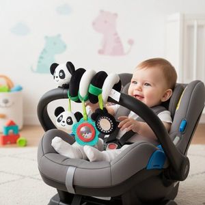 Pandantiv senzorial spiralat Bocioland Panda, cu 3 accesorii interactive incluse imagine