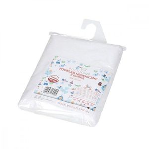 Protectie impermeabila Bocioland White pentru saltea copii 90x40 cm, reutilizabila, suprafata terry cu 82 bumbac imagine