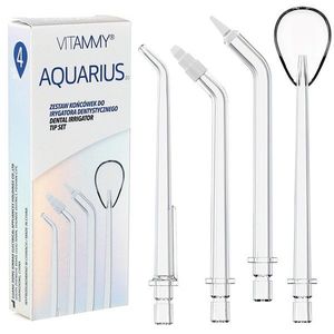 Set 4 rezerve duze profesionale Vitammy Aquarius pentru irigatorul bucal Vitammy Aquarius transparent imagine