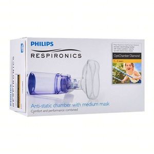Camera de inhalare Optichamber Diamond Philips Respironics cu masca pentru copii 1 - 5 ani imagine