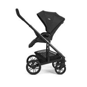 Carucior pentru copii multifunctional 3 in 1 Joie Chrome 2 Raven reversibil, greutate admisa 22 kg, suport reglabil pentru picioare, maner telescopic, roti cu suspensii, bara de protectie detasabila imagine
