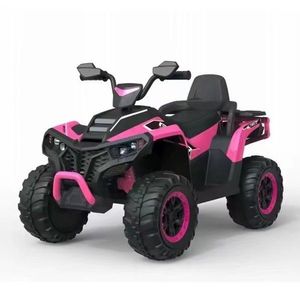 Atv electric copii Nichiduta Ultimate Race Pink 12V, roti eva, 2 motoare, portbagaj cu capac, faruri led, functie swing si slow start, amortizor cu arc pe spate imagine