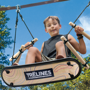 Leagan pentru copii Treboard cu franghie si placa in forma de skateboard imagine