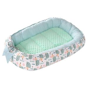 Babynest 2 in 1 din bumbac Minky Mint Hedgehogs imagine
