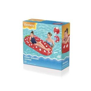 Saltea gonflabila cu plasa in forma de capsuna BestWay 164x88x23 cm imagine