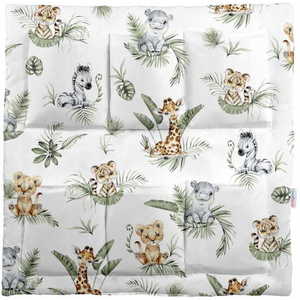 Organizator pentru patut copii BabyMam cu 6 buzunare spatioase, fixare rapida cu velcro, dimensiune 60 x 60cm, Africa imagine