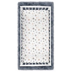 Cearceaf cu banda elastica pentru pat copii dimensiune 140 x 70 cm, 100 bumbac, BabyMam Cars imagine