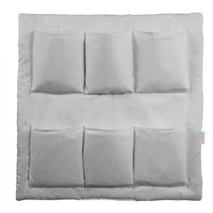 Organizator pentru patut copii BabyMam cu 6 buzunare spatioase, fixare rapida cu velcro, dimensiune 60 x 60cm, White imagine