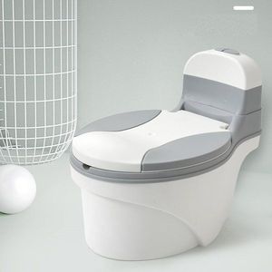 Minitoaleta educationala pentru copii Little Mom Baby Potty Grey imagine