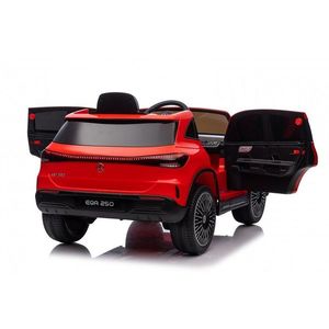 Masinuta electrica pentru copii cu licenta Mercedes Benz EQA Red, echipare premium, telecomanda 2, 4G, roti EVA, scaun din piele, 2 motoare, faruri si stopuri cu LED, deschidere usi, suspensii imagine
