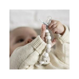 Clema pentru suzeta Nattou cu margele 30x7x18 cm neutrualb imagine