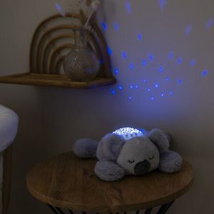 Lampa de veghe Nattou cu proiectii, melodii si sunete albe 22x25x9 cm Koala gri imagine