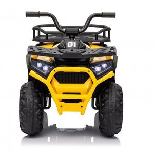 Atv electric pentru copii Nichiduta Desert XRobust Speed Yellow cu 2 motoare, telecomanda, acumulator 12V 4.5Ah, roti rezistente, suport picioare, manere ergonomice, efecte sonore, faruri cu lumini LED, pornire la buton imagine