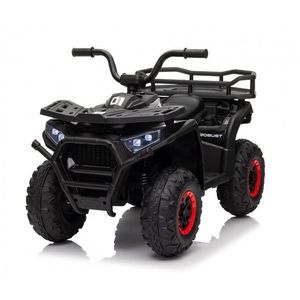 Atv electric pentru copii Nichiduta Desert XRobust 4x4 Speed Black cu telecomanda, 4 motoare, acumulator 24V 4.5Ah, suport picioare, efecte sonore, faruri cu lumini LED, pornire la buton, pedala acceleratie imagine