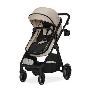 Carucior 3 in 1 pentru copii Lorelli Aspen Cappuccino, reversibil, suspensii, cadru din aluminiu, geanta, greutate suportata 22 kg imagine