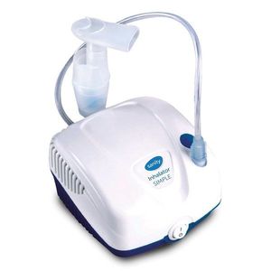 Aparat aerosoli cu compresor Sanity Inhaler Simple, compact cu dimensiuni reduse, geanta de transport, alb imagine