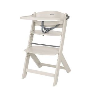 Scaun de masa pentru copii Kikkaboo Nordy Light Beige multifunctional cu structura din lemn, inaltime reglabila 10 nivele, recomandat pana la 10 ani35 kg, centura de siguranta, masuta detasabila imagine