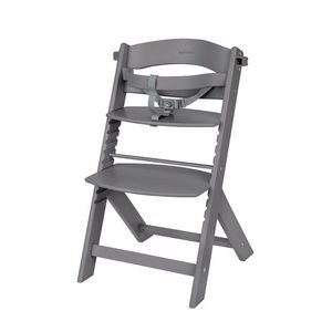 Scaun de masa pentru copii Kikkaboo Nordy Dark Grey multifunctional cu structura din lemn, inaltime reglabila 10 nivele, recomandat pana la 10 ani35 kg, centura de siguranta, masuta detasabila imagine
