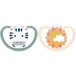 Set 2 suzete din silicon Nuk Space M3 18-36 luni zebra imagine