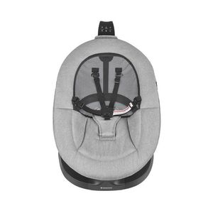 Leagan electric 2in1 Kikkaboo Zazu Grey cu tehnologie inteligenta de miscare in 3 directii, panou de comanda tactil, cadru din otel, 3 viteze de balansare, cronometru, 2 pozitii reglare spatar, greutate admisa 30 kg imagine