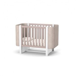 Patut pentru copii 12060 cm din lemn de fag 0-4 ani, laterale din velour LD5 Monaco Velour Bej, inaltimea saltelei reglabila, laterala detasabila imagine