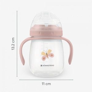 Cana cu cioc din silicon Kikkaboo Hedge-hugs Roz 240ml, manere practice, 6 luni+ imagine