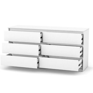 Comoda pentru copii cu 6 sertare, model 1750, colectia Bern, alb imagine